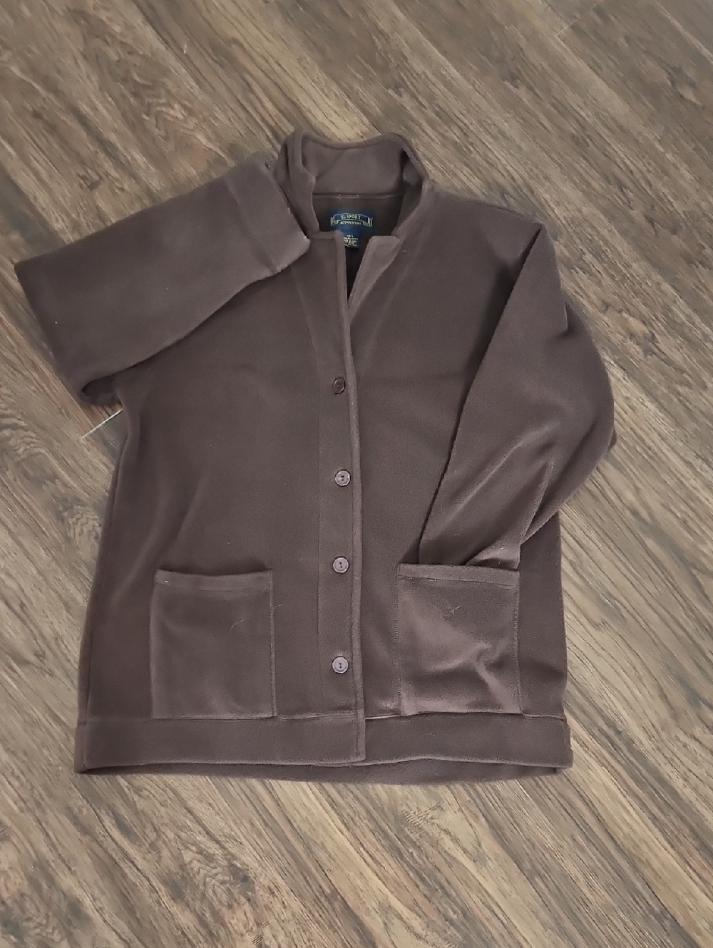 SL Sport Soft Brown Fleece Coatigan Jacket Women’s Size Large